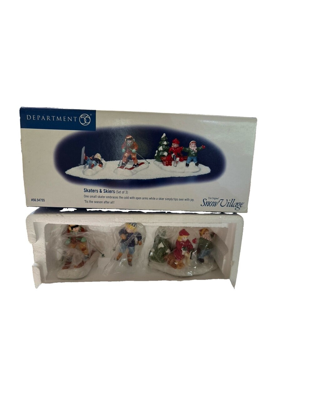 Department 56 The Original Snow Village Skaters & Skiers Retired #54755
